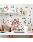 Home Decoration Baby Girls Room Castle With Fairy Wall Sticker Suppliers - Model Fun-de273