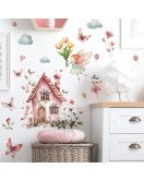 Home Decoration Baby Girls Room Castle With Fairy Wall Sticker Suppliers - Model Fun-de273