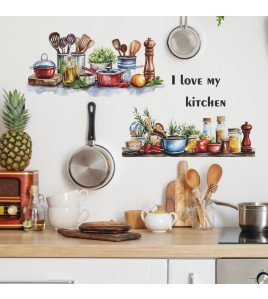 Home Decorative Self-adhesive Vintage Kitchen Wall Sticker Decor - Model Fun-e172