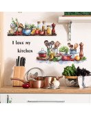 Home Decorative Self-adhesive Vintage Kitchen Wall Sticker Decor - Model Fun-e172