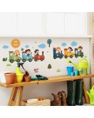 Baby Nursery Bedroom Decoration Cartoon Train 3d Wall Sticker Decorative Abstract Design - Model Fun-e344