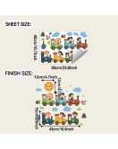 Baby Nursery Bedroom Decoration Cartoon Train 3d Wall Sticker Decorative Abstract Design - Model Fun-e344