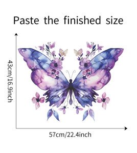 Home Decoration Self-adhesive 3d Flower Butterfly Stickers For Walls - Model Fun-e89
