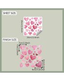 Self-adhesive Home Decoration 3d Pink Heart Wall Stickers For Nursery - Model Fun-f461