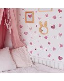 Self-adhesive Home Decoration 3d Pink Heart Wall Stickers For Nursery - Model Fun-f461