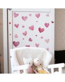 Self-adhesive Home Decoration 3d Pink Heart Wall Stickers For Nursery - Model Fun-f461