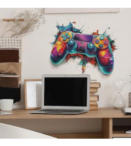Big Living Room Removable 3d Cartoon Game Wall Stickers - Model Fun-f485