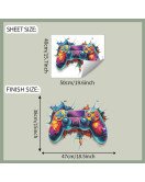 Big Living Room Removable 3d Cartoon Game Wall Stickers - Model Fun-f485