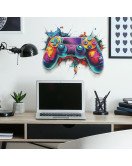 Big Living Room Removable 3d Cartoon Game Wall Stickers - Model Fun-f485