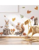 Cartoon Children Nursery Decoration Woodland Animal Wall Stickers Stickers - Model Fun-h23