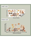 Cartoon Children Nursery Decoration Woodland Animal Wall Stickers Stickers - Model Fun-h23