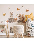 Cartoon Children Nursery Decoration Woodland Animal Wall Stickers Stickers - Model Fun-h23