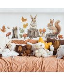 Cartoon Children Nursery Decoration Woodland Animal Wall Stickers Stickers - Model Fun-h23