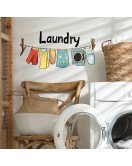 Home Decoration Self-adhesive Removable Laundry Personalized Wall Stickers - Model Hy-b127
