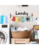 Home Decoration Self-adhesive Removable Laundry Personalized Wall Stickers - Model Hy-b127