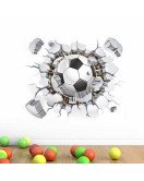 Removable Kids Room 3d False Window Effect Soccer Football Wall Sticker