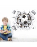 Removable Kids Room 3d False Window Effect Soccer Football Wall Sticker