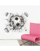 Removable Kids Room 3d False Window Effect Soccer Football Wall Sticker